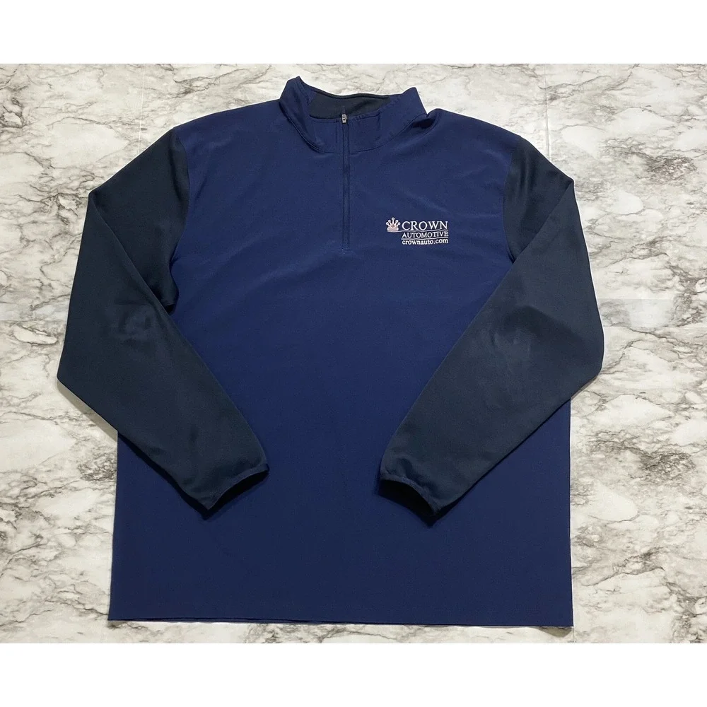 Nike Dri-Fit Crown Automotive Men's Sweatshirt Size XL Blue Long Sleeve 746102 - Picture 1 of 12